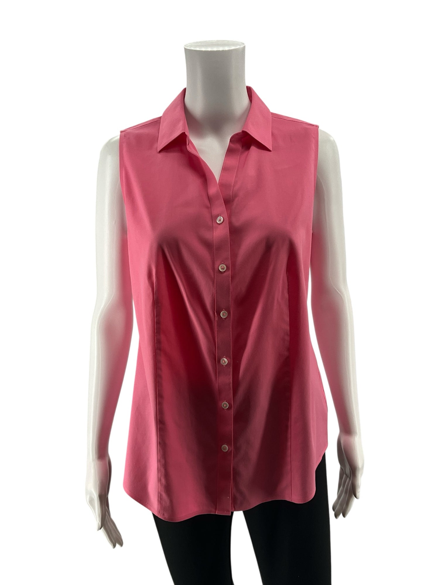Talbots NWT Non-Iron Sleeveless Perfect Shirt Size 4 Coral Pink