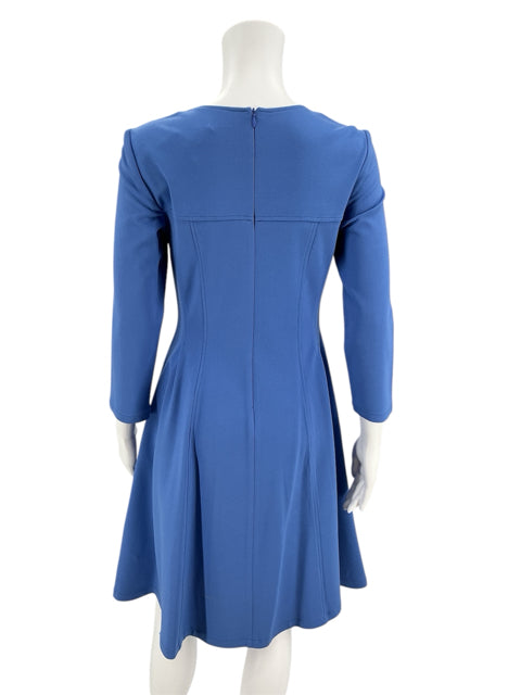 Eliza J Blue Solid Dress Size 4 - rear view