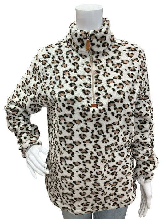 Filly Flair Size S White/Brown/Black Animal Pullover