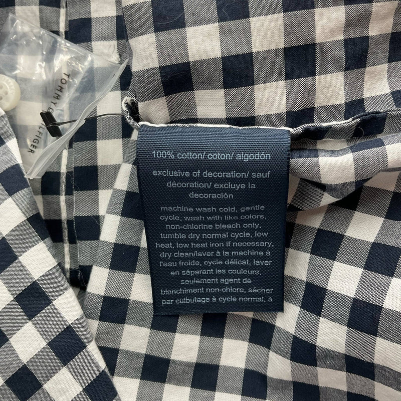 Tommy Hilfiger Navy/White Checkered Top - Size XS - Margaret’s Fine Consignment