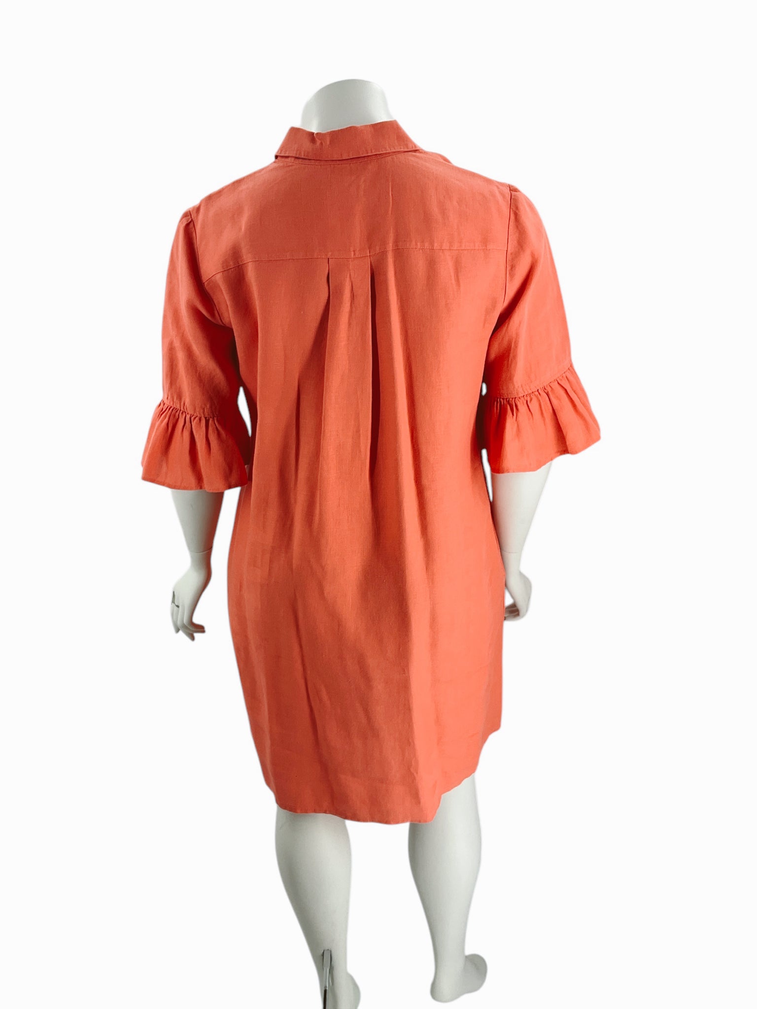 Chico's Orange Solid Dress Size 16 - rear view