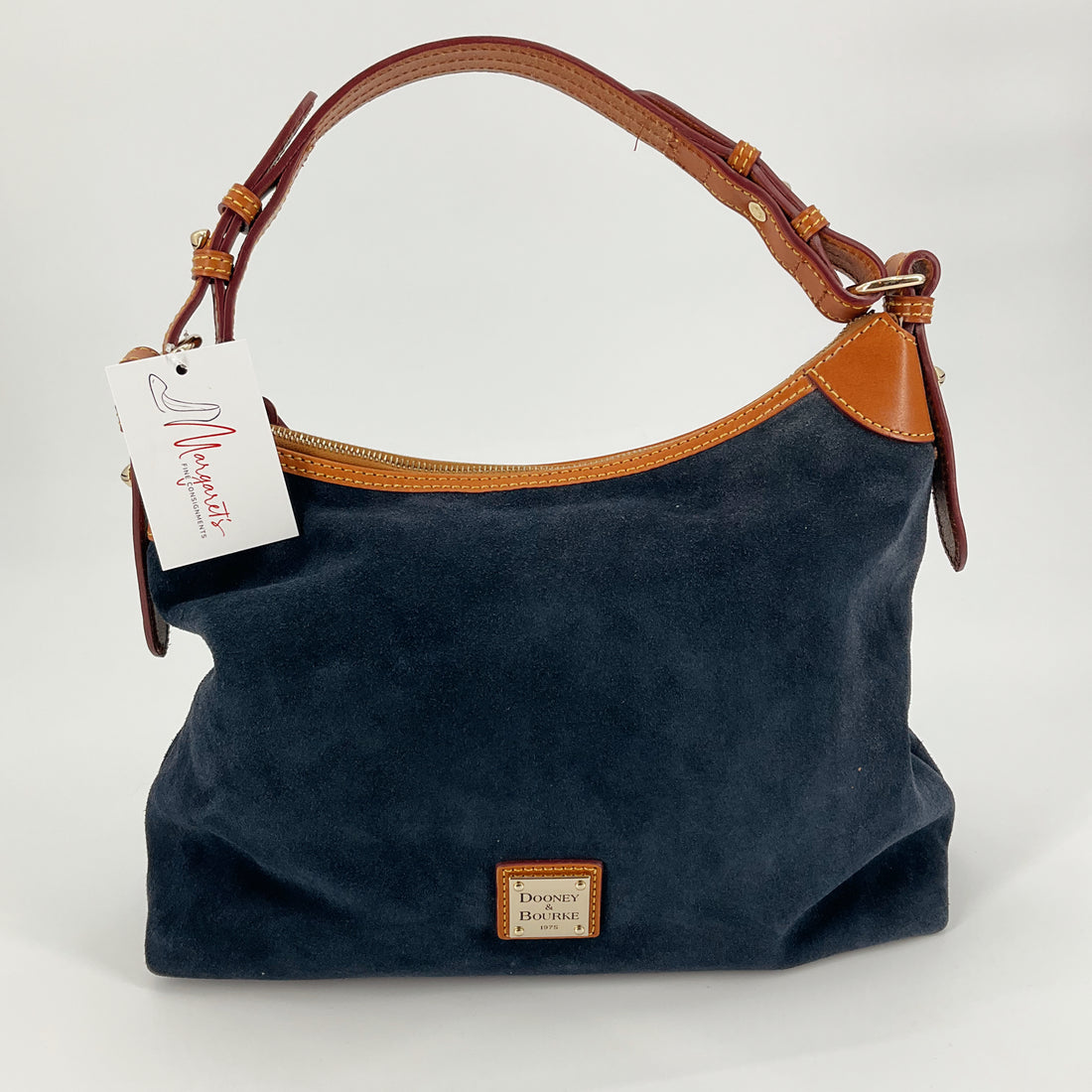 Dooney &amp; Bourke Navy Suede Pre-Owned Ladies Purse