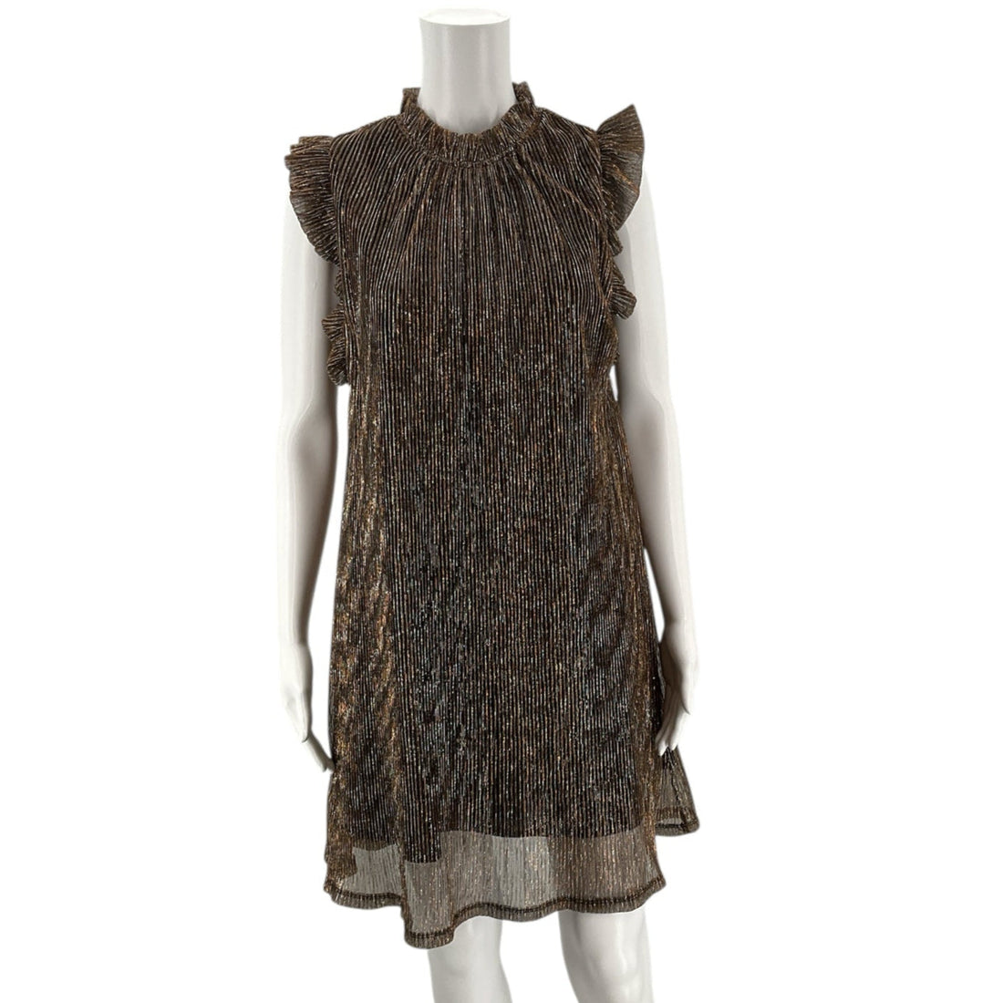 THML Gold/Silver/Black Shimmer Pre-Owned Ladies Dress - Size Small - Margaret’s Fine Consignment