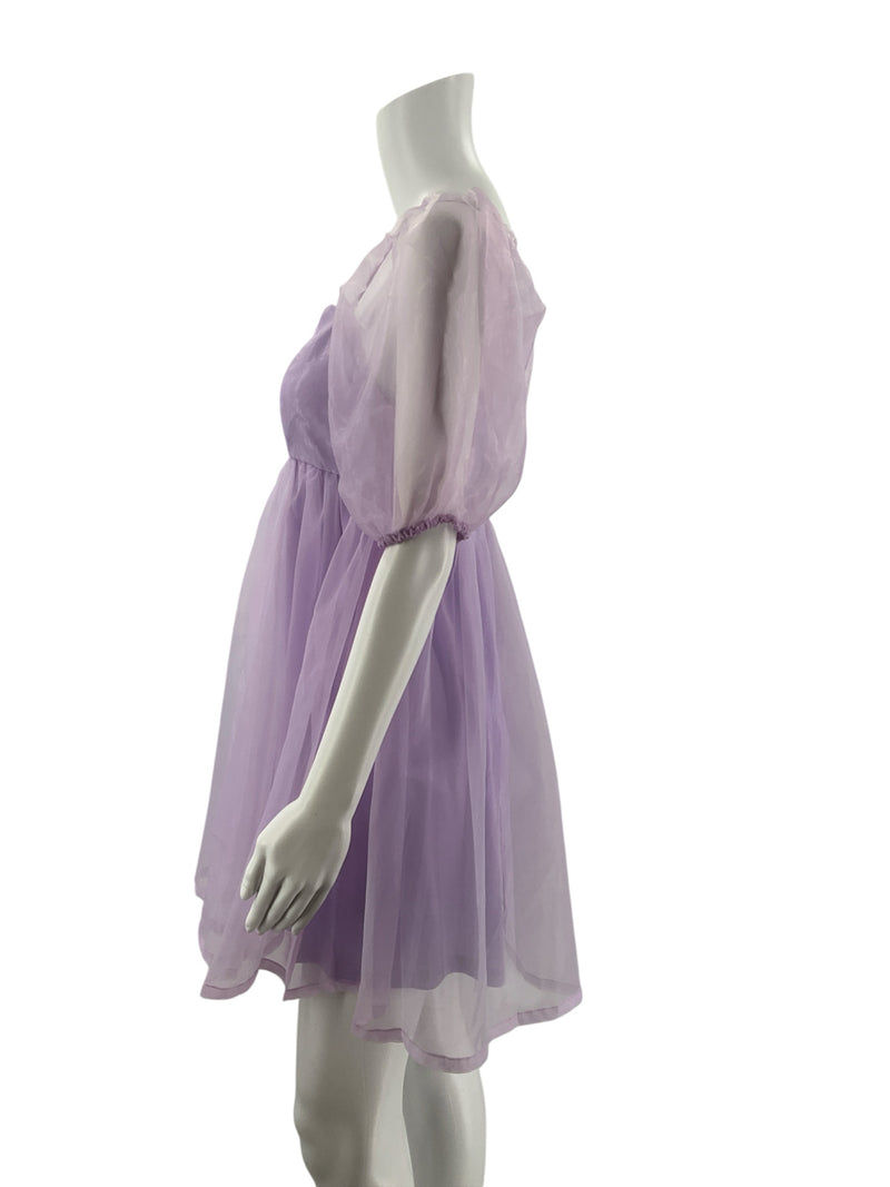 Tcec Lavender Solid Pre-Owned Ladies Dress - Size Small