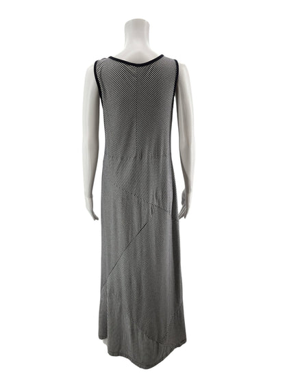 Talbots Navy/White Stripe Pre-Owned Ladies Dress - Size Small Petite