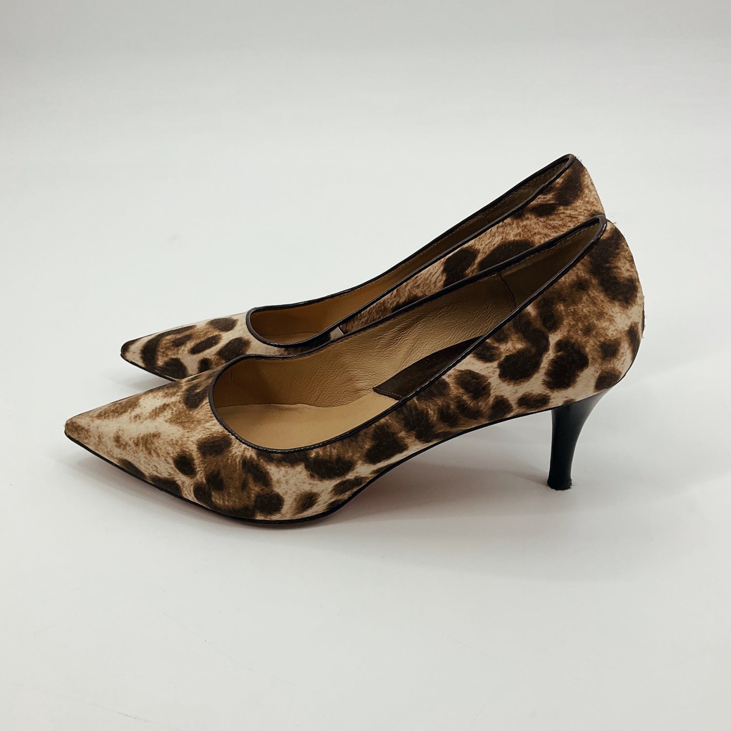 MK tan/brown Heel Shoe Size 8.5 tan/brown Animal Pre-Owned Ladies Heel - Size 8.5