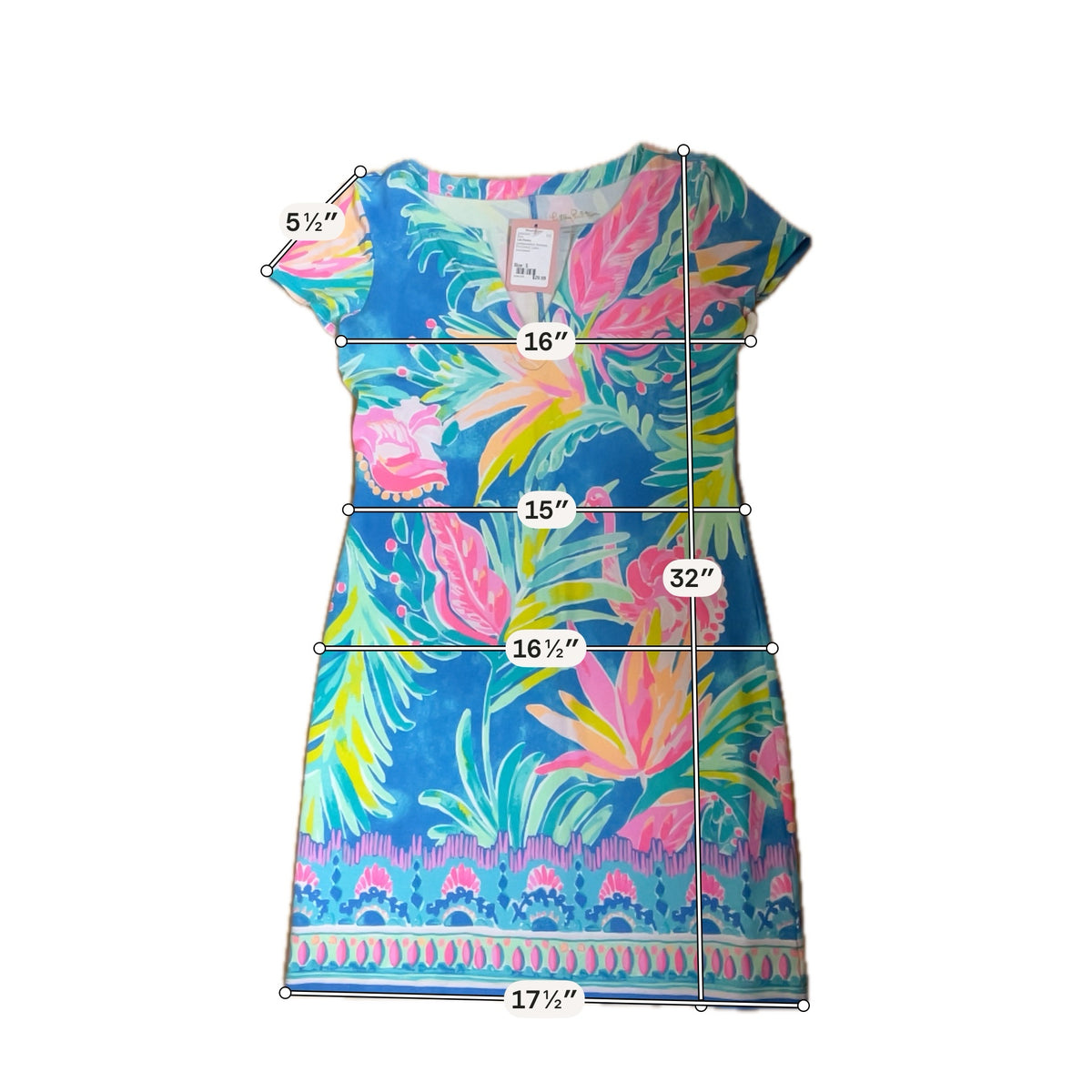 Lilly Pulitzer Marlowe Dress Tons of Fun Flamingo Print Size S - ONLINE ONLY