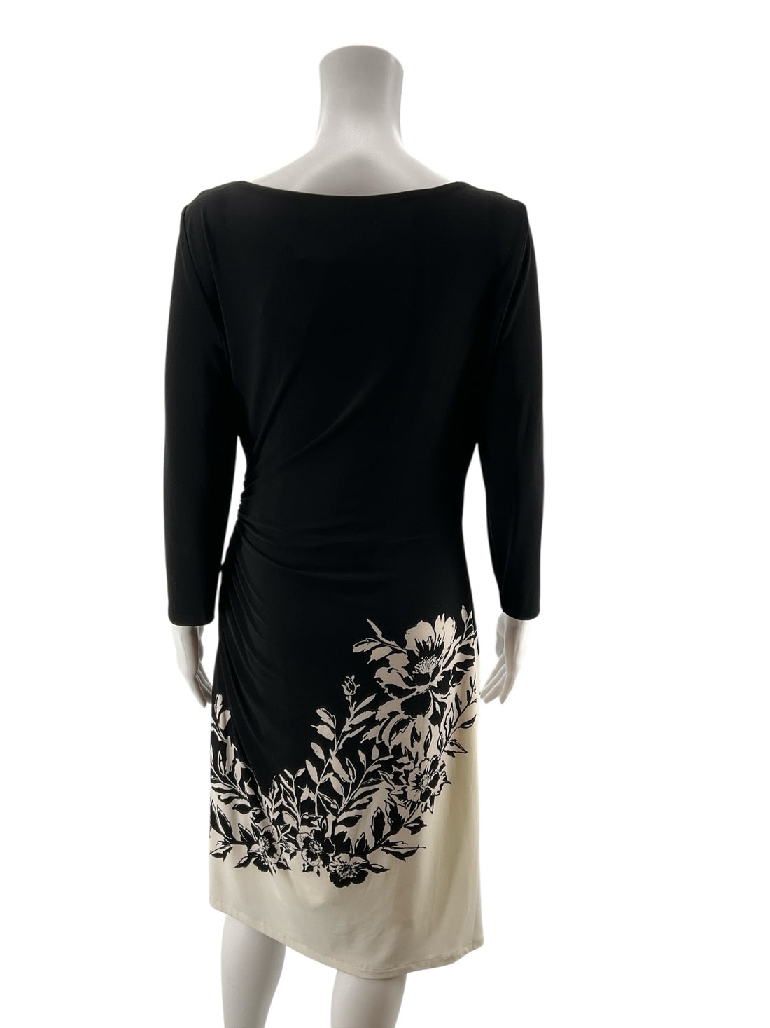 Lauren Ralph Lauren Ruched Floral Colorblock Sheath Dress Size 10
