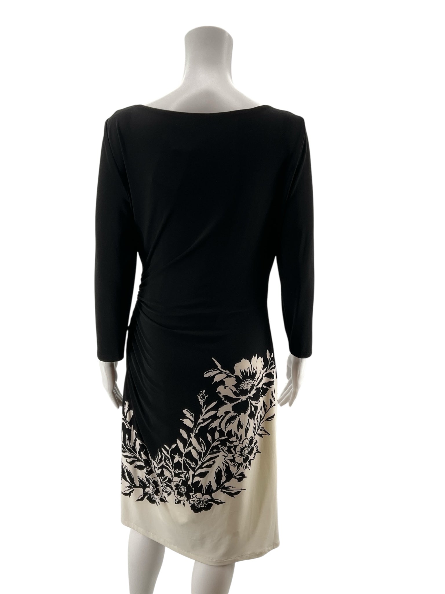 Lauren Ralph Lauren Ruched Floral Colorblock Sheath Dress Size 10