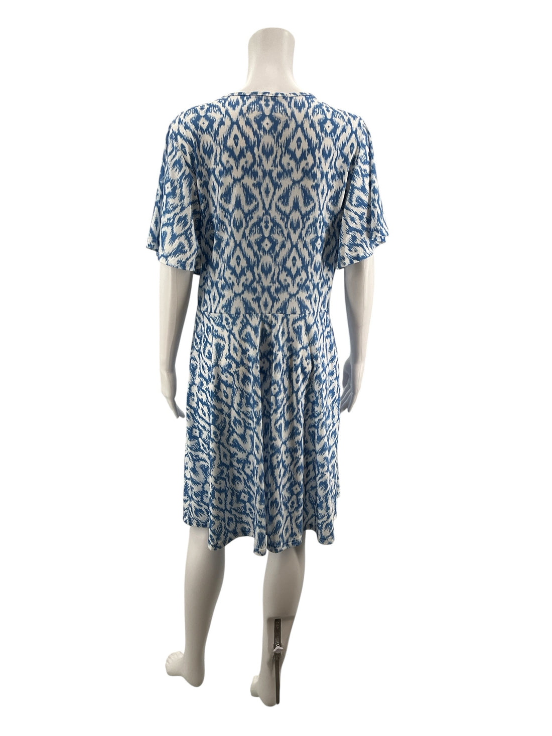 Fensace White/Blue Print Pre-Owned Ladies New With Tags Dress - Size XL