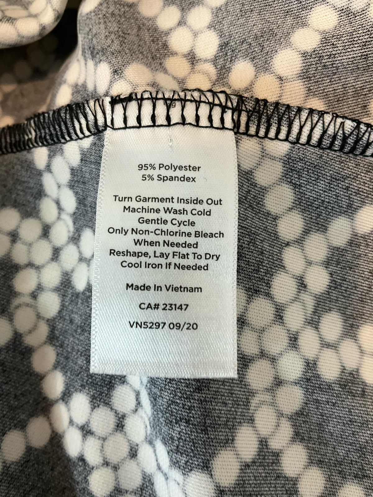 Talbots Petite Dot Lattice Tie-Waist Dress Black White Size Small Petite