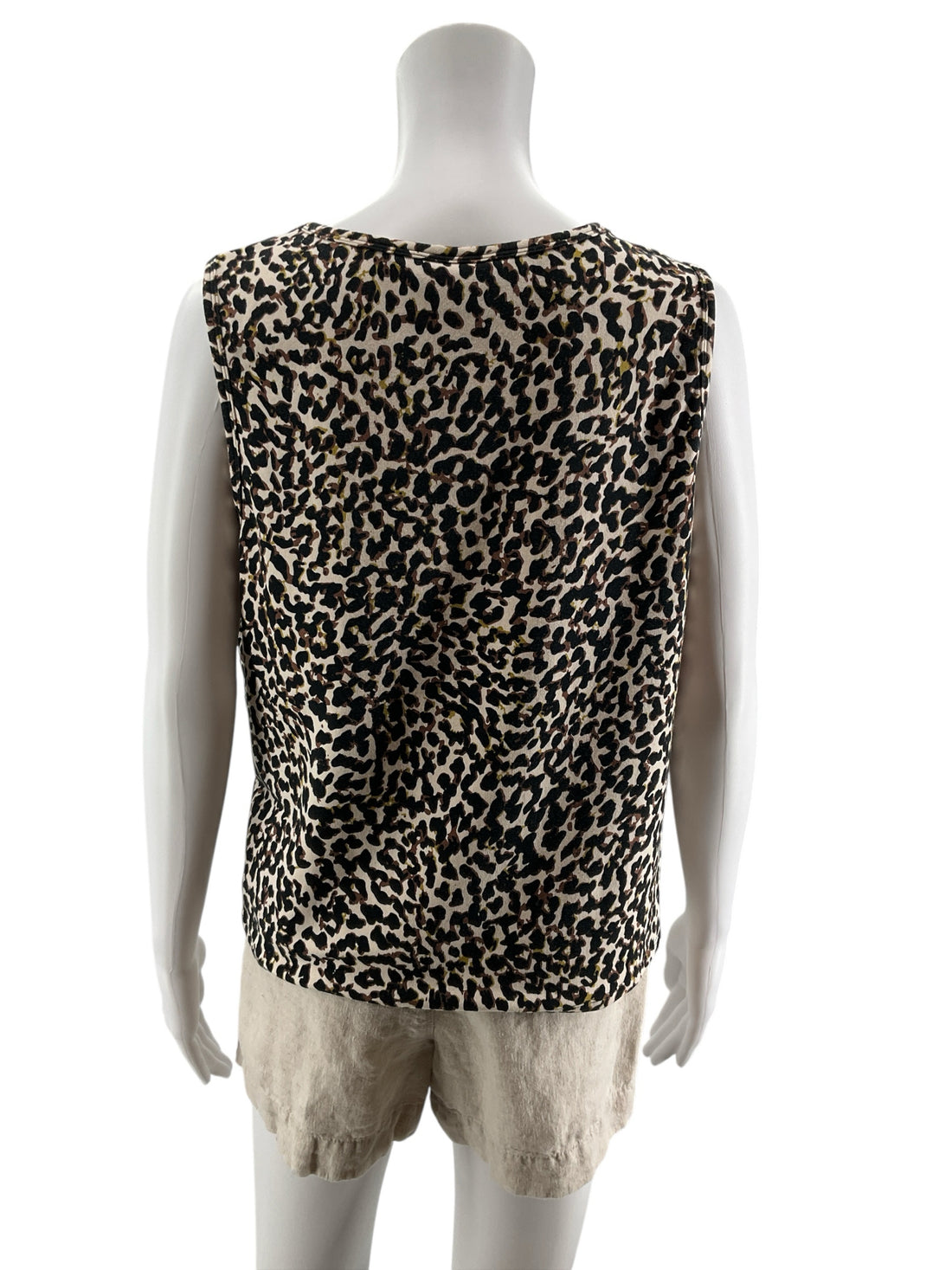 Cabi Twist Tank Top M Leopard Animal Print Sleeveless Blouse Fall 2019 Style 5759