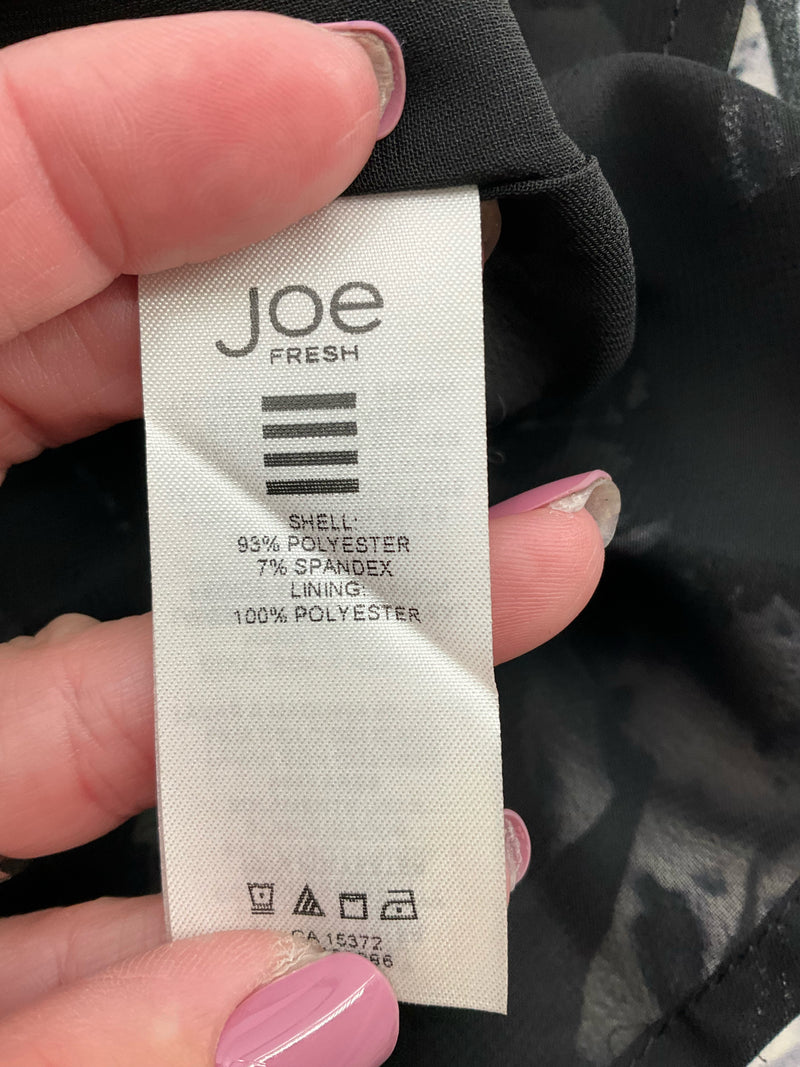 Joe Fresh Black/White Print Pre-Owned Ladies Dress - Size 6