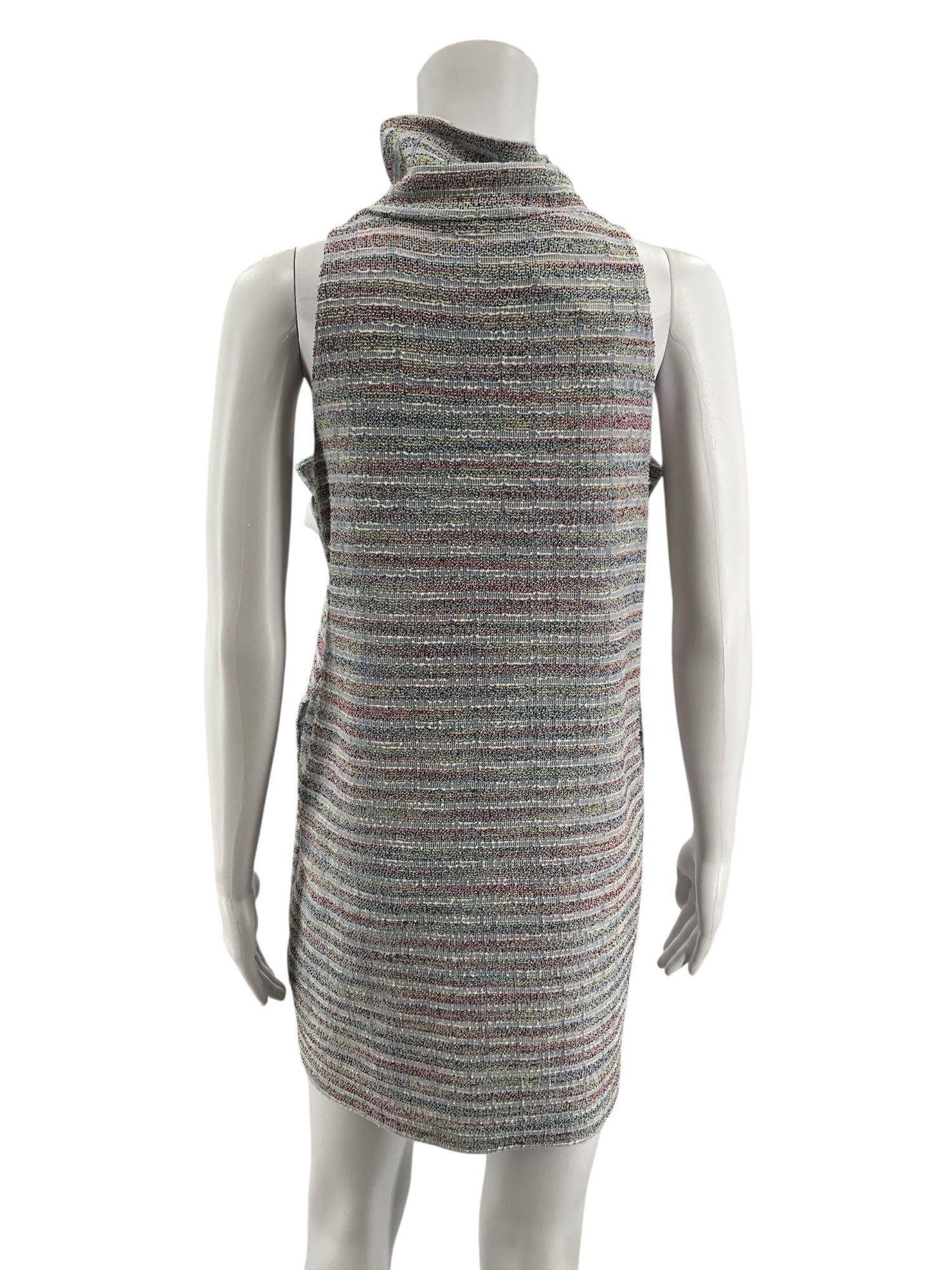 Akemi + Kin Striped Funnel Neck Shift Mini Dress Size XSP