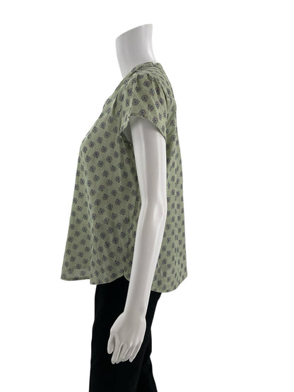 J Jill Green Floral Pre-Owned Ladies Top - Size XS Petite - Margaret’s Fine Consignment
