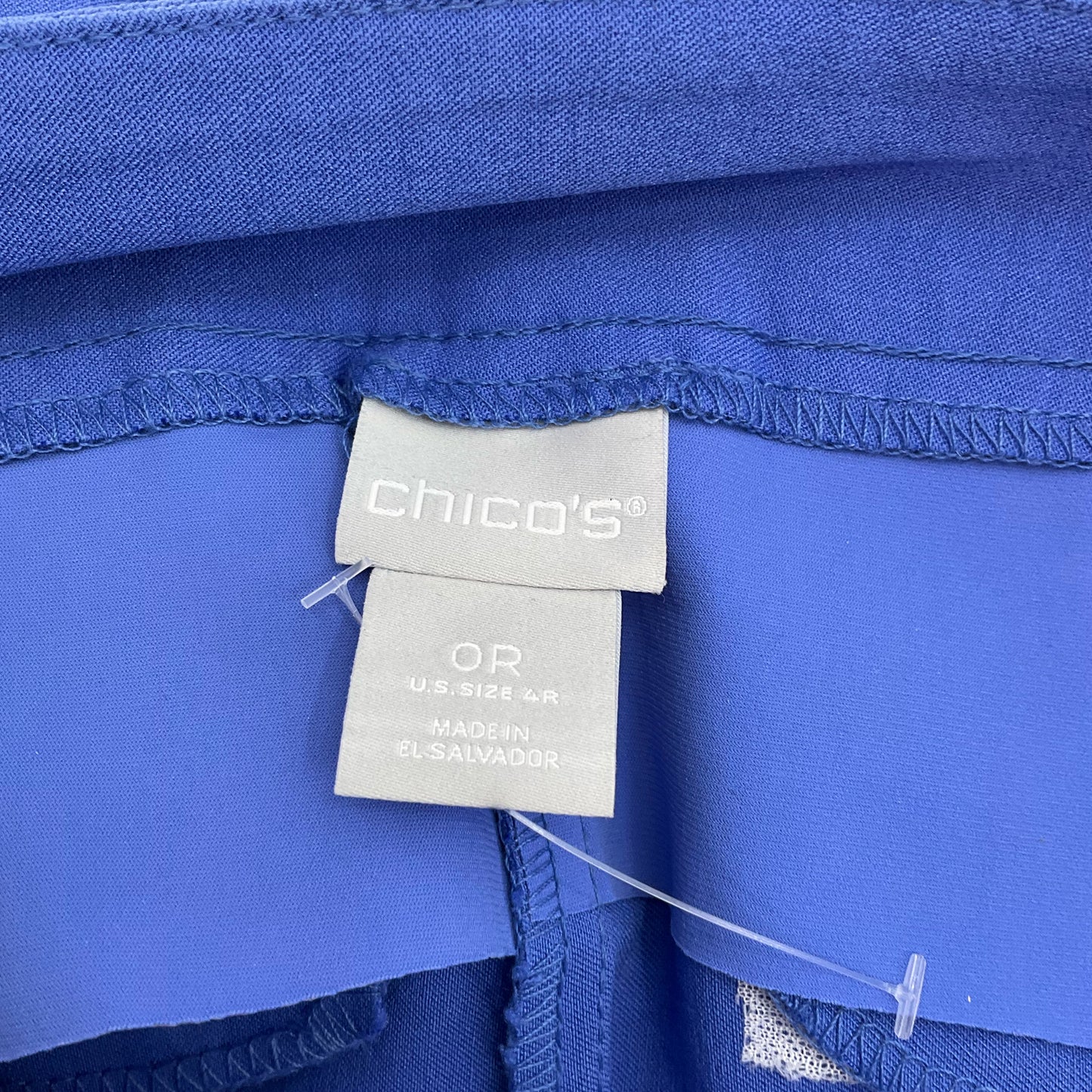 Chico's Blue Solid Pants Size 4 - label