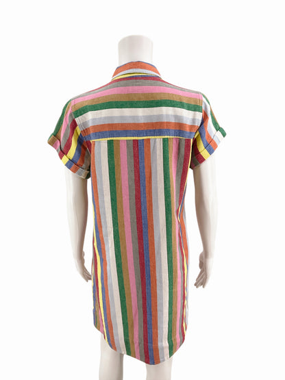 J Crew Rainbow Stripe Dress Size Small