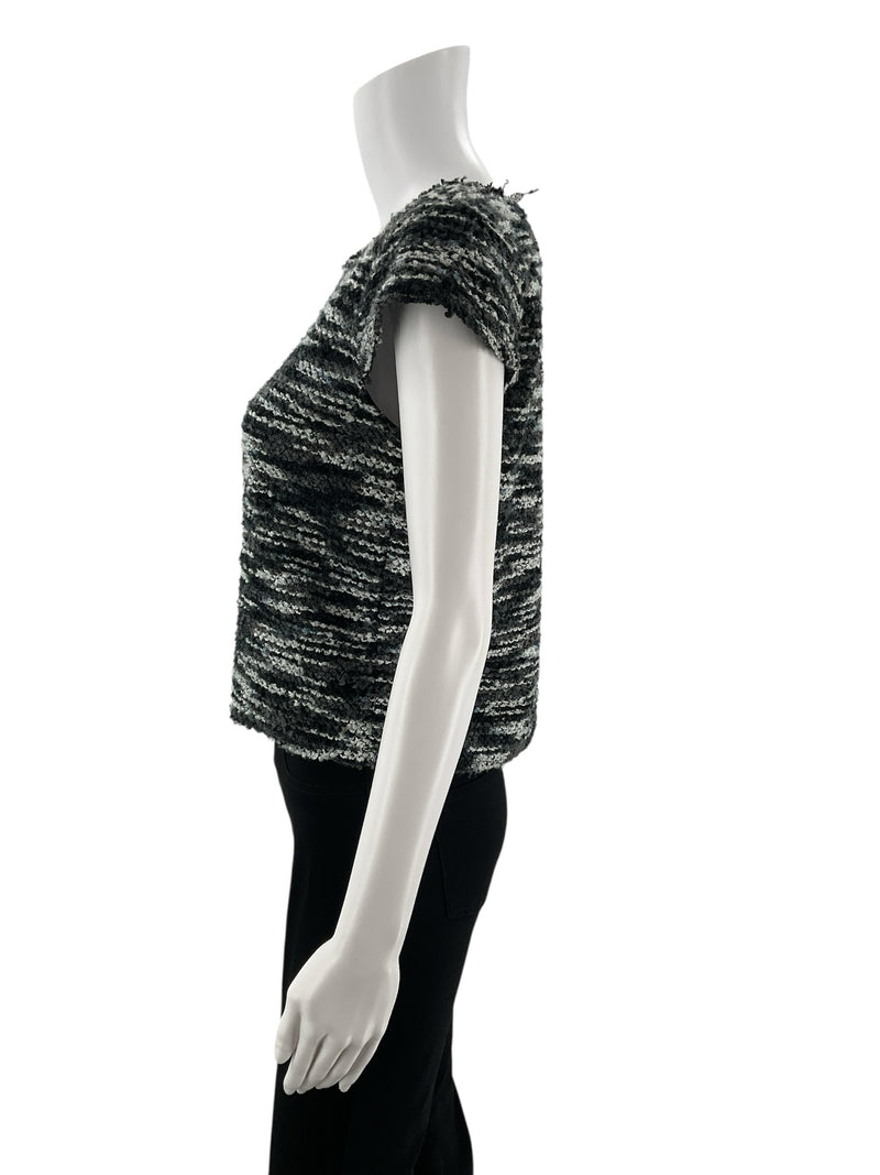 5/48 Black/White Heathered Pre-Owned Ladies Top -  Size Small Petite