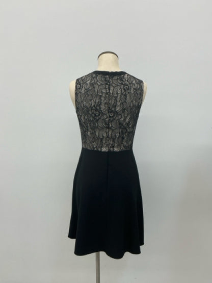 Shoshanna Black Lace Inset Fit &amp; Flare Sleeveless Dress Size 2 - ONLINE ONLY