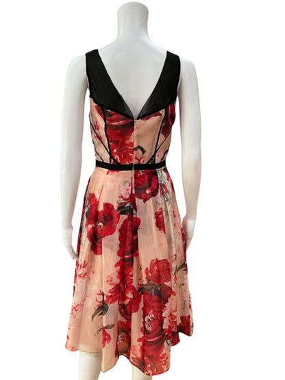 White House Black Market El Maritza Floral Midi Dress Size 00 NWT