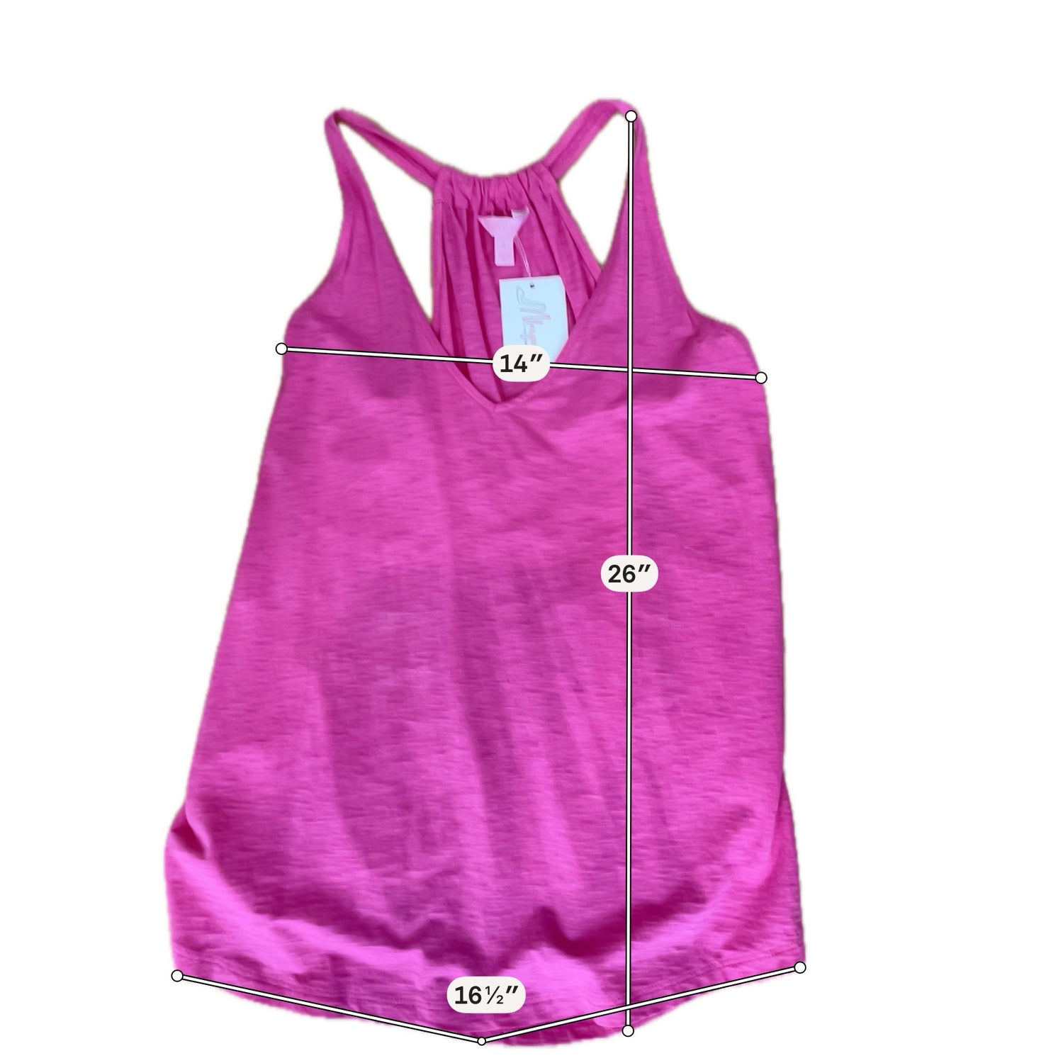 Lilly Pulitzer Luxletic Corina Racerback Tank Top Medium Pink Pima Cotton