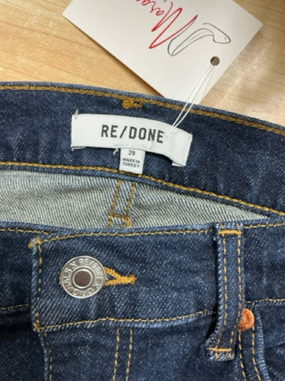 Re/Done High Rise Stove Pipe Jeans Blue Denim Size 6