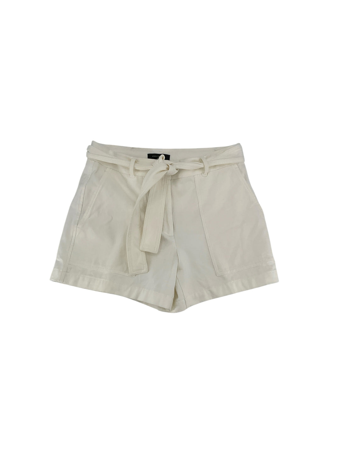 Ann Taylor White Tie-Waist Paperbag Shorts Size 4 - ONLINE ONLY