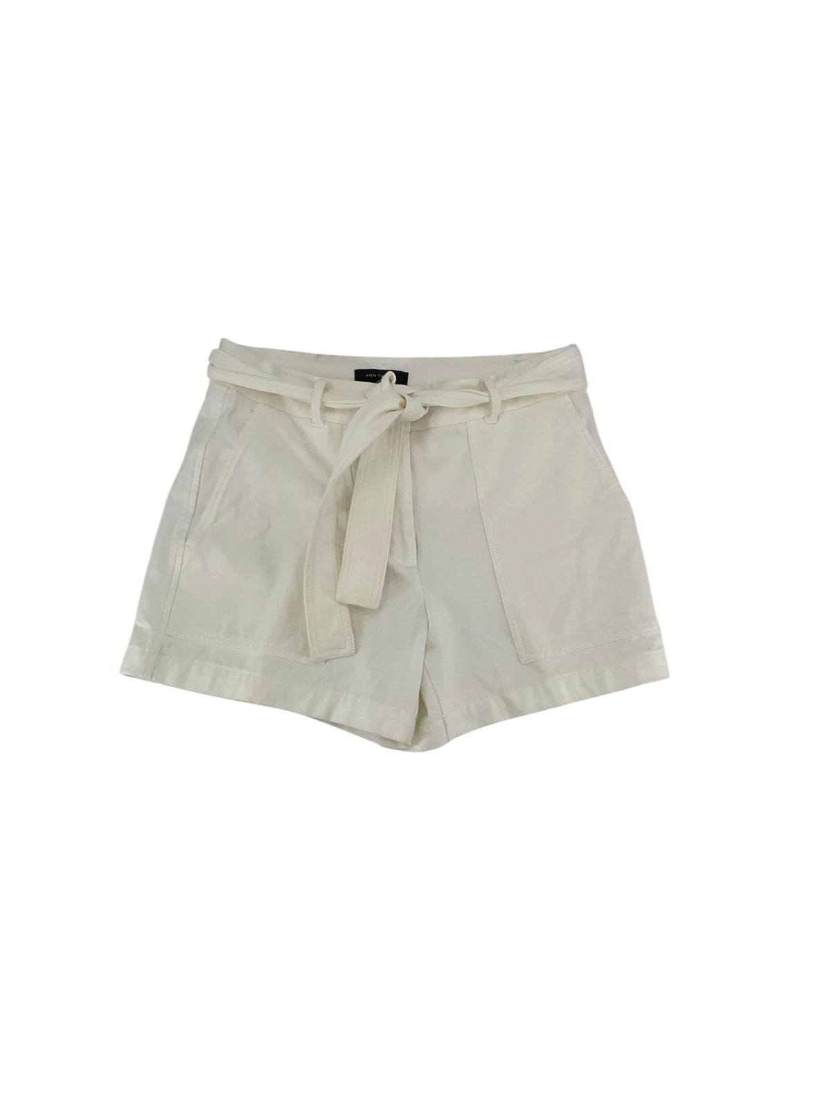 Ann Taylor White Tie-Waist Paperbag Shorts Size 4 - ONLINE ONLY