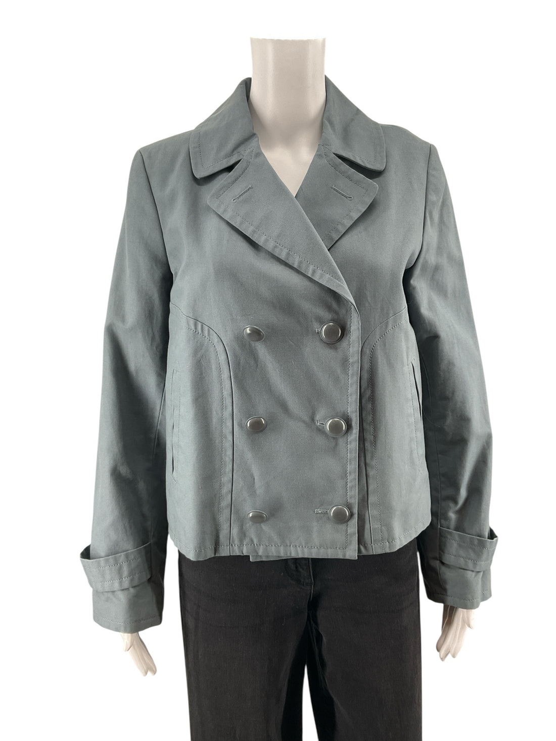 Talbots Blue/Green Solid Pre-Owned Ladies New With Tags Jacket - Size 10 - Margaret’s Fine Consignment