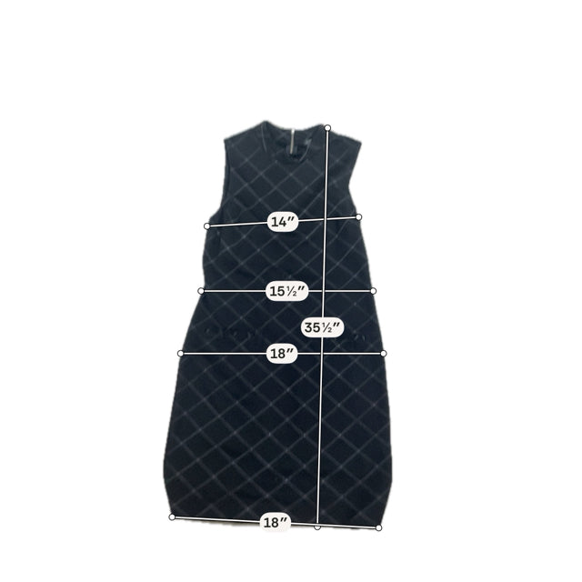 Sharagano Diamond Jacquard Knit Sheath Dress Black Gray Size 10 - ONLINE ONLY