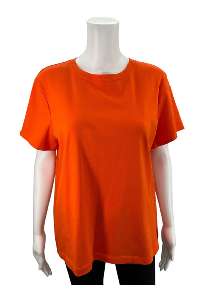 Chico's Orange Solid Top Size XL