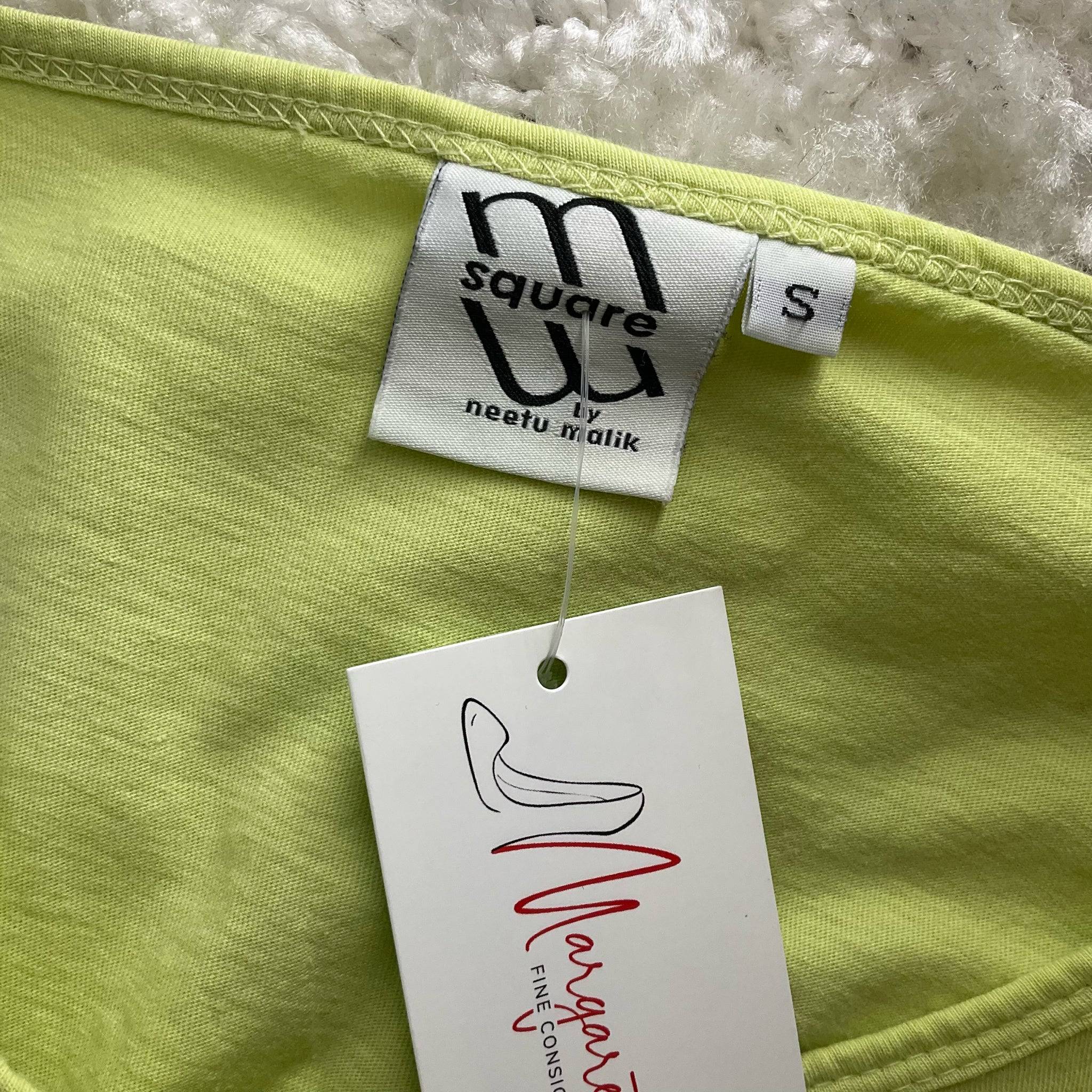 Square Green Solid Pre-Owned Ladies Top - Size Small - Margaret’s Fine Consignment