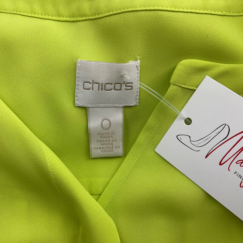 Chico Lime Green Pre-Owned Ladies Top - Size Small - Margaret’s Fine Consignment