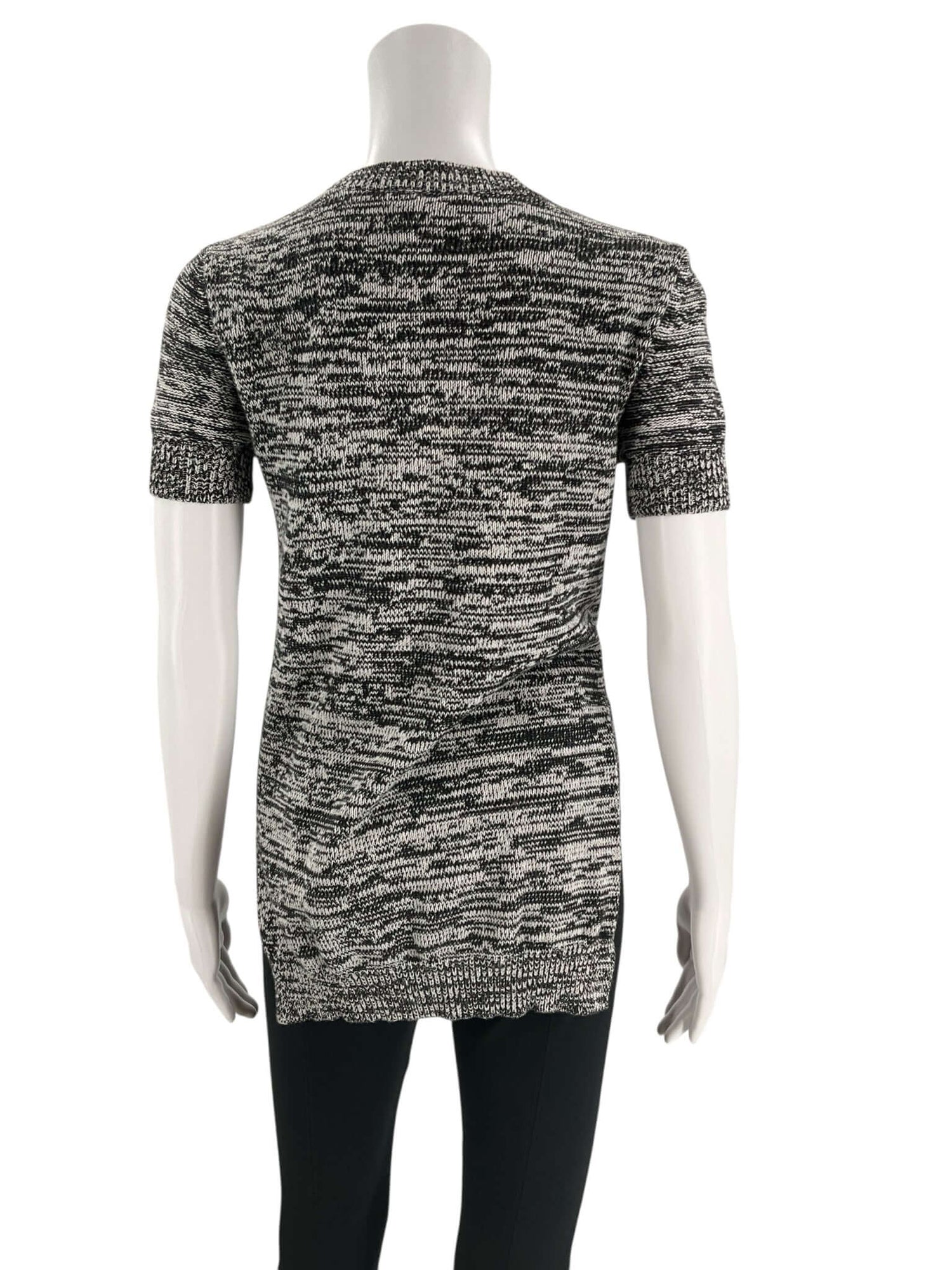 BCBG Gray/Black Heathered Pre-Owned Ladies Top -Size Small - Margaret’s Fine Consignment