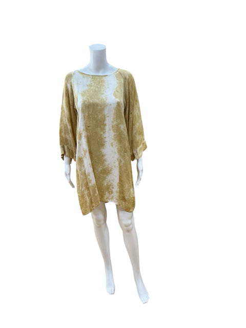 STARK X Crushed Velvet Tie-Dye Tunic Dress | Size XS