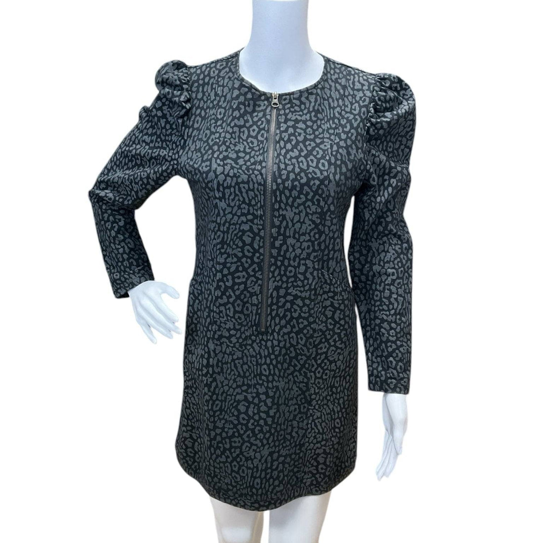 Sundays Gray/Black Animal Print Pre-Owned Ladies Dress - Size 1 - Margaret’s Fine Consignment