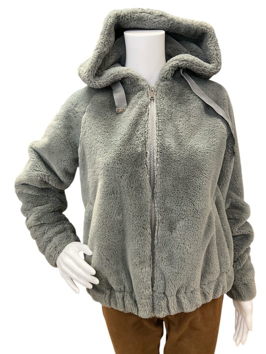 Coffee Shop Size Small Gray FleeceConsignment Ladies  Jacket