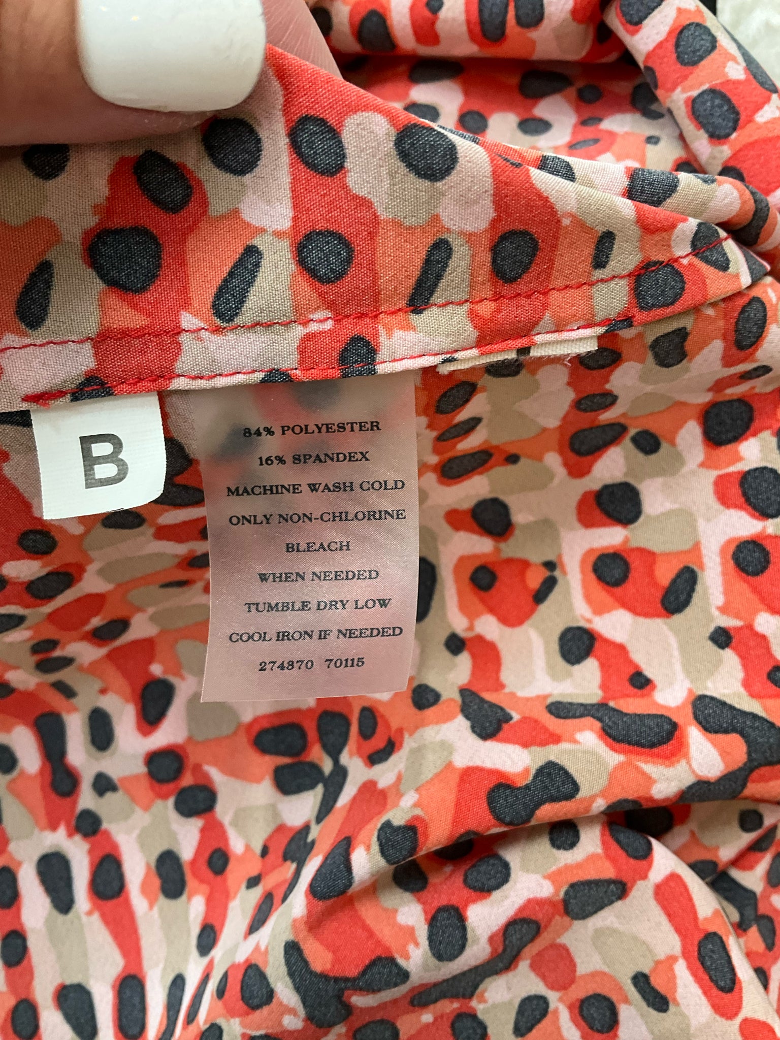 Ann Taylor Abstract Dot Print Flutter Sleeve Blouse Size 8