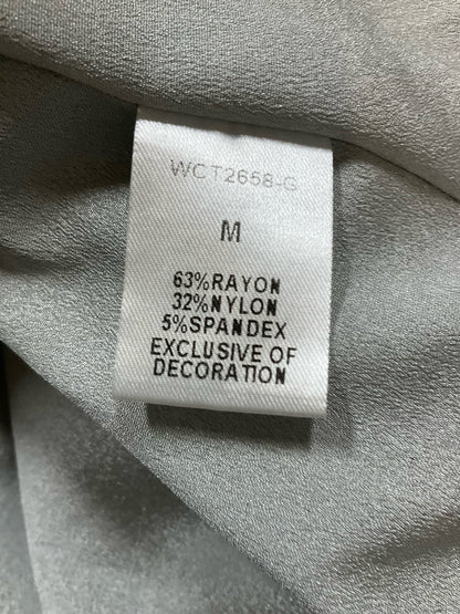 THML Gray Heathered Knit Polo Dress Collared Short Sleeve Size Medium