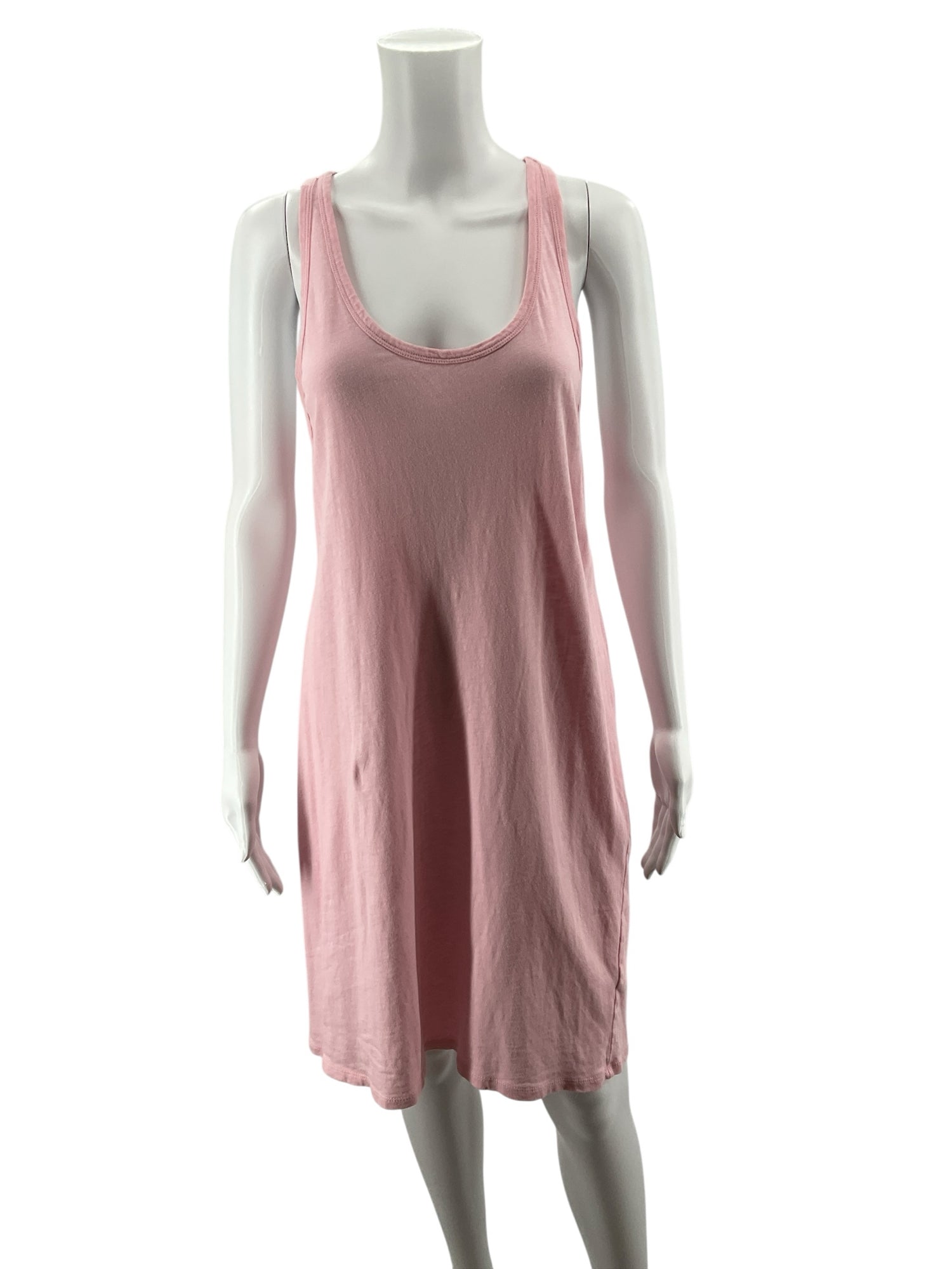 J. Crew Pink Slub Cotton Racerback Tank Midi Dress Size Large