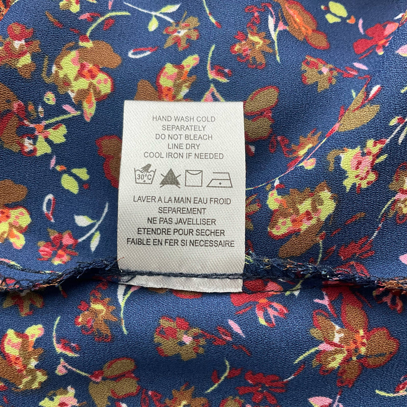 Everleigh Navy/Brown Floral Pre-Owned Ladies Top - Size Small - Margaret’s Fine Consignment