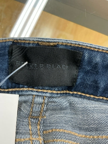 Buckle Black Fit No. 53 Mid Rise Flare Jeans Distressed Raw Hem Size 25 - ONLINE ONLY