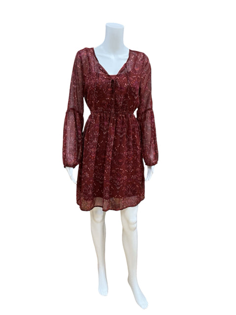 Mudd Size L RUST Paisley Dress