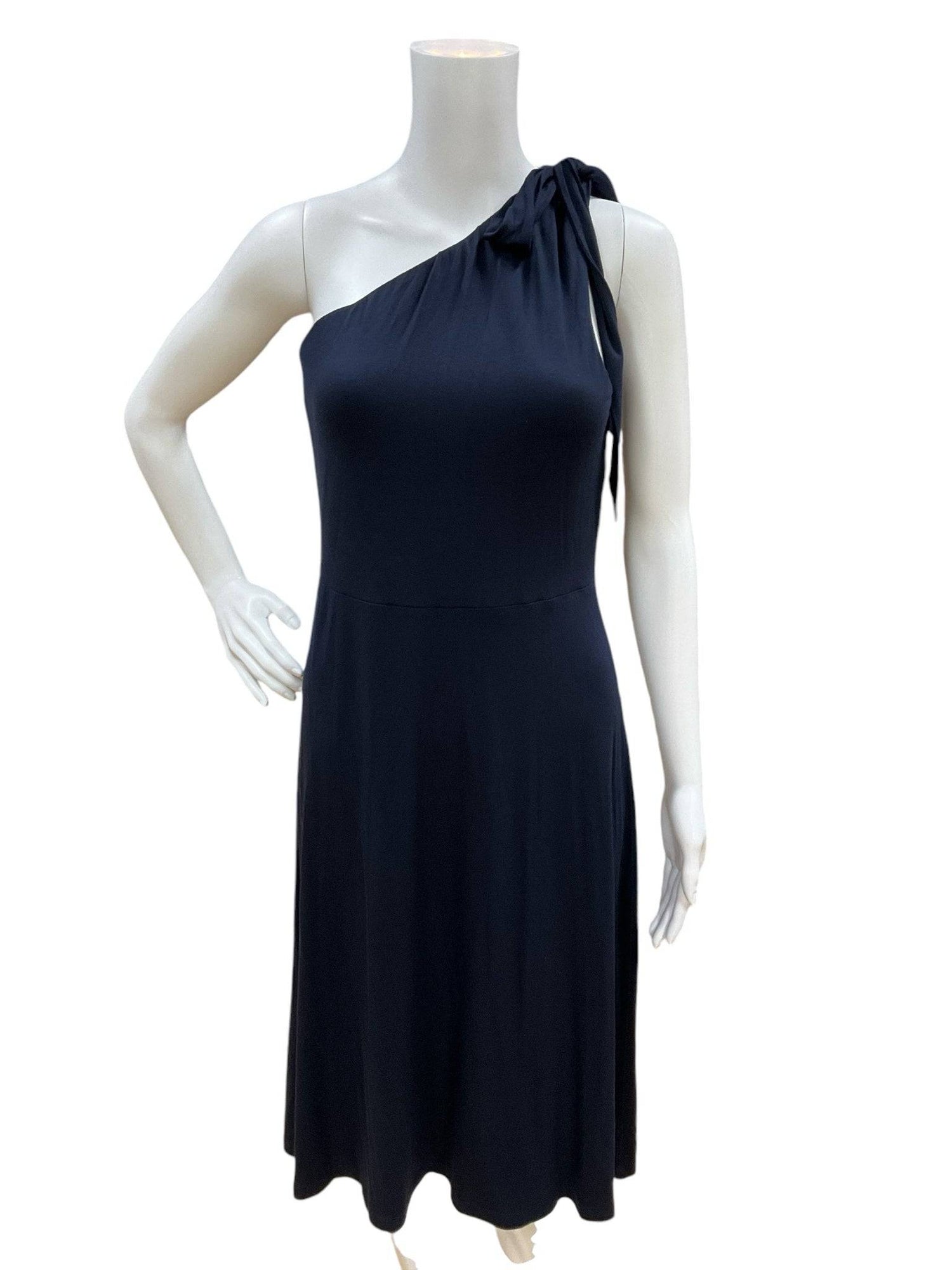Loft Navy Solid Ladies Pre-Owned Dress - Size Small - Margaret’s Fine Consignment