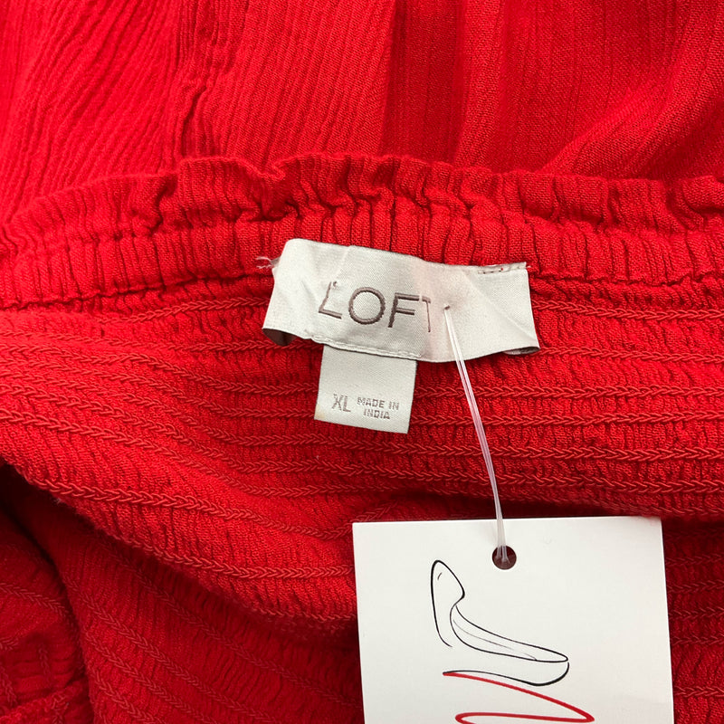 LOFT Red Sleeveless Romper – Size XL, Excellent Pre-Owned - Margaret’s Fine Consignment