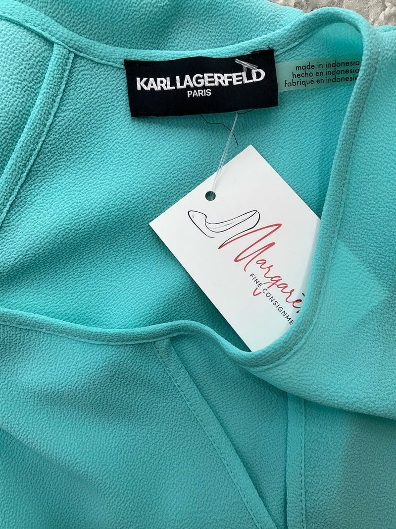 Karl Lagerfeld Aqua Pre-Owned Ladies Top - Size Small