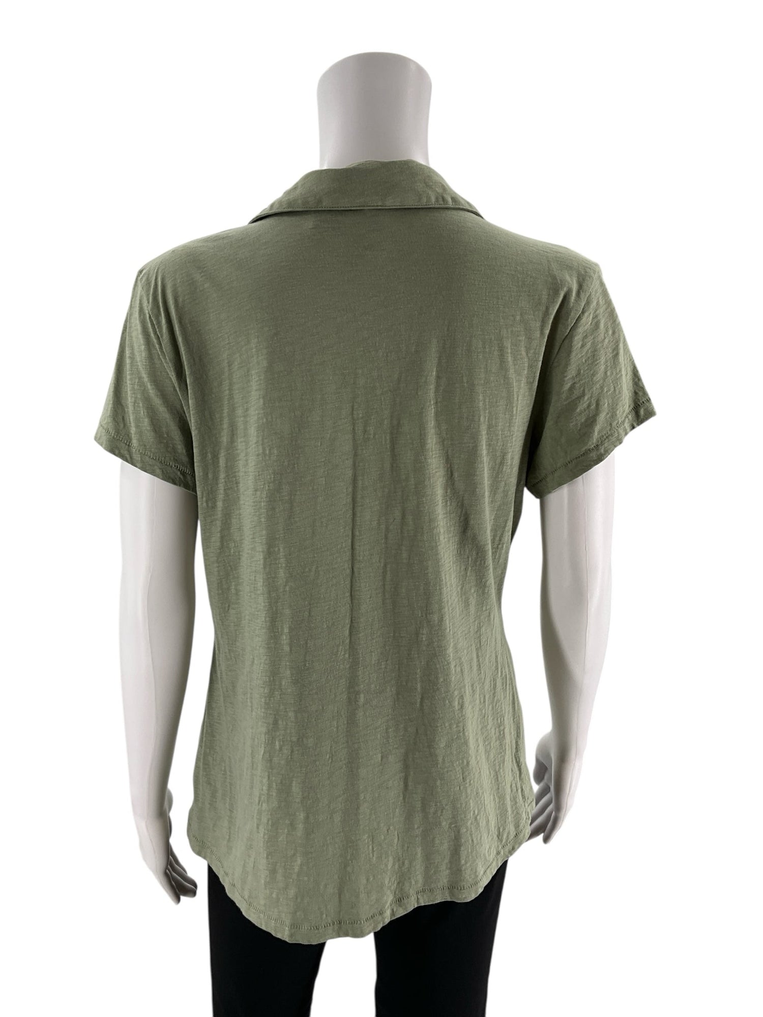 Cynthia Rowley Olive Solid Pre-Owned Ladies Top - Size Large - Margaret’s Fine Consignment