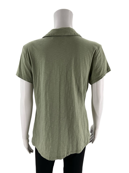 Cynthia Rowley Olive Solid Pre-Owned Ladies Top - Size Large - Margaret’s Fine Consignment