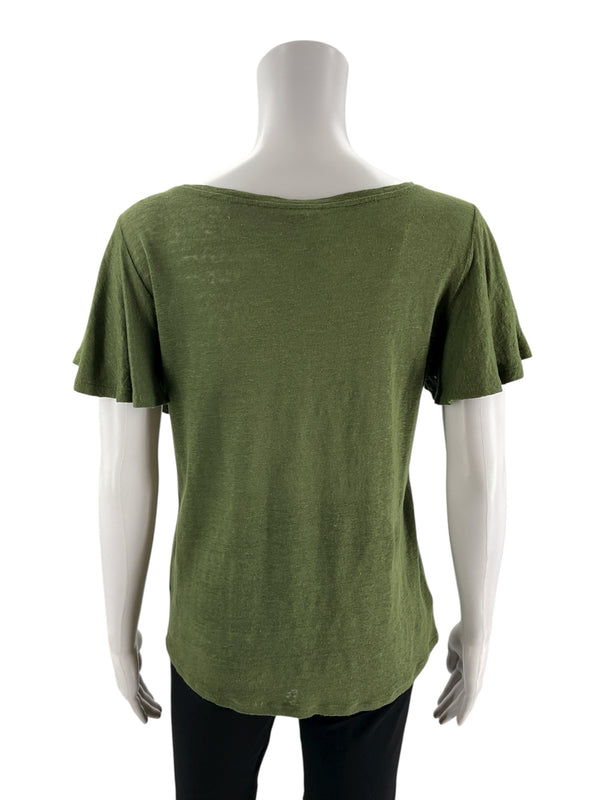 Ann Taylor Green Solid Pre-Owned Ladies Top - Size XS