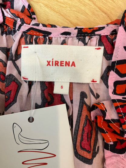 Xirena Beau Floral Ruffle V-Neck Sleeveless Top Size Small